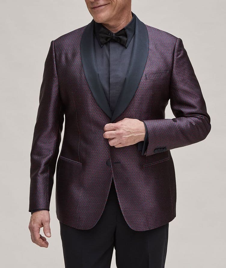 Giorgio Collection Geometric Jacquard Silk Sport Jacket image 1