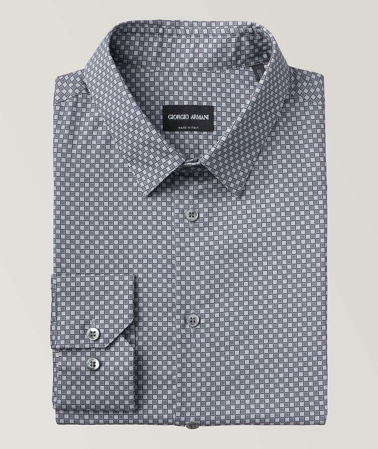 Chemise habillée à petit motif de carrés image 0