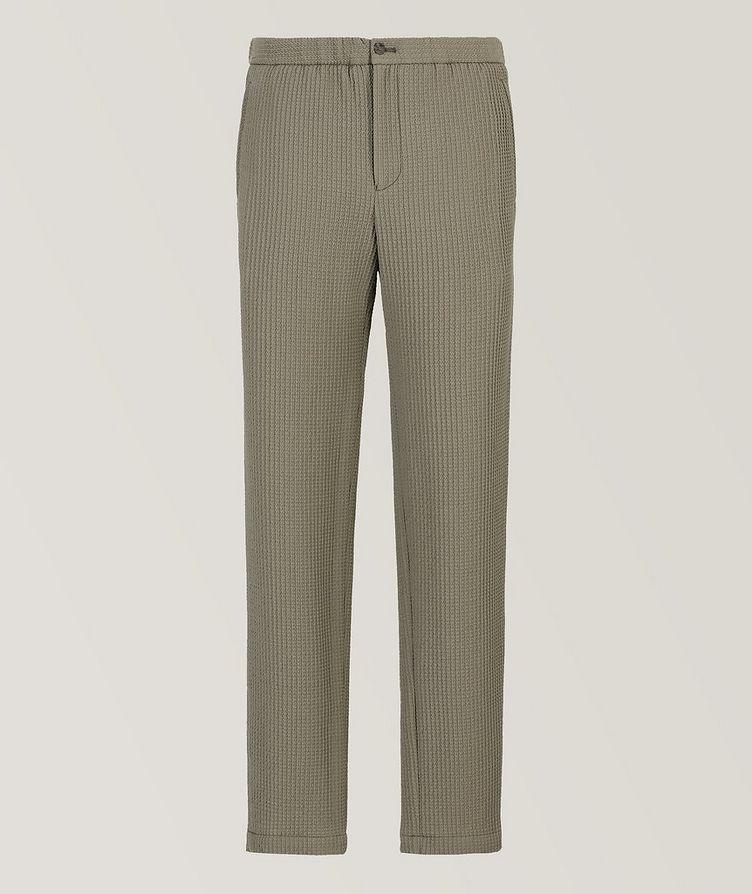 3D Effect Virgin Wool-Blend Trousers image 0