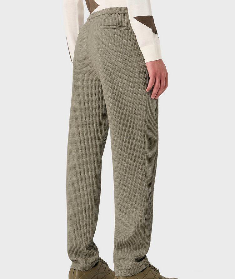 3D Effect Virgin Wool-Blend Trousers image 2