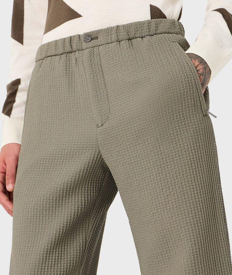 3D Effect Virgin Wool-Blend Trousers image 3