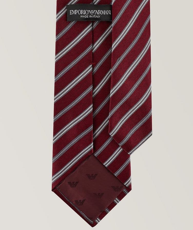 Striped Jacquard Silk Tie image 1