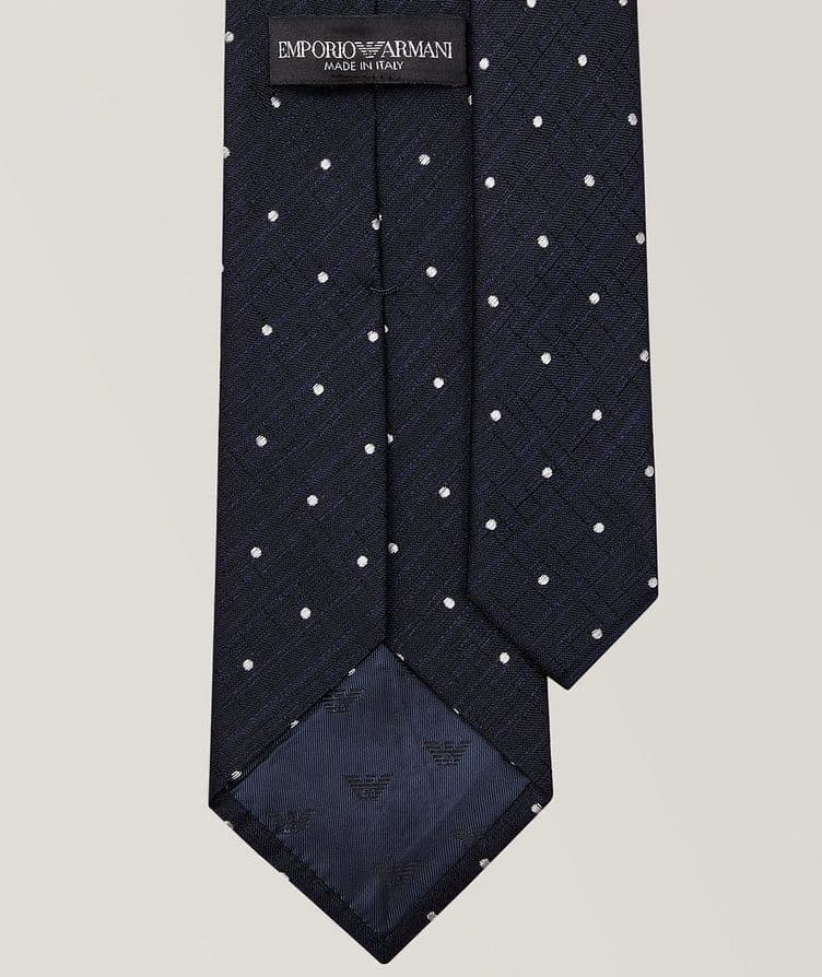 Geometric Jacquard Silk Tie image 1