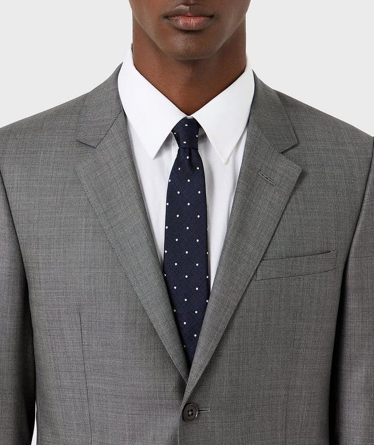 Geometric Jacquard Silk Tie image 2