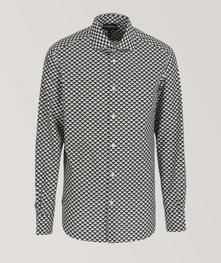 Chemise décontractée en coton à motif de logos image 0