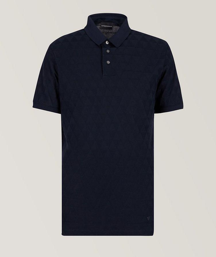 All-Over Jacquard Woven Knit Polo image 0