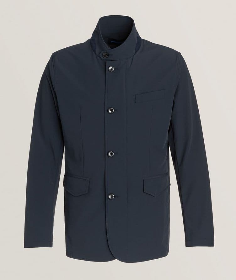 Suede Trimmed Nylon Hybrid Jacket  image 0