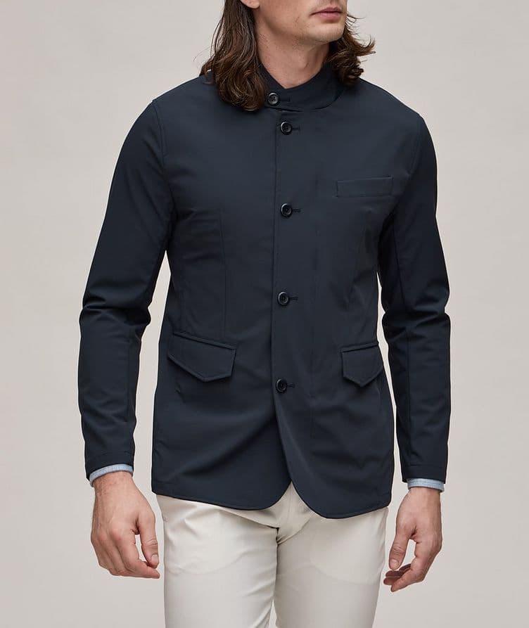 Suede Trimmed Nylon Hybrid Jacket  image 1