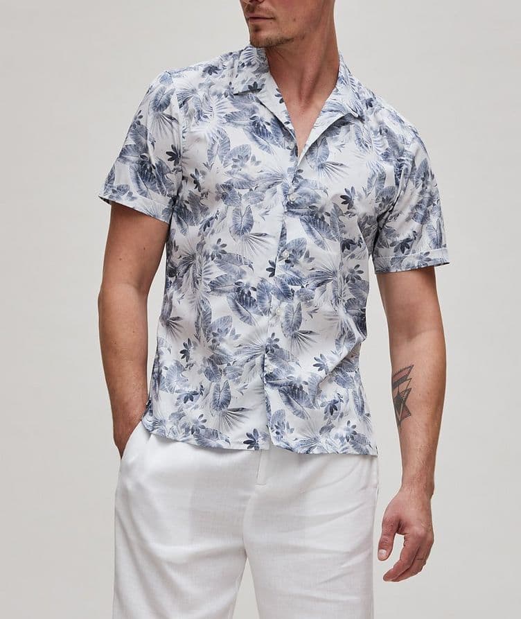 Botanical Leaves Cotton Sport Shirt  image 1