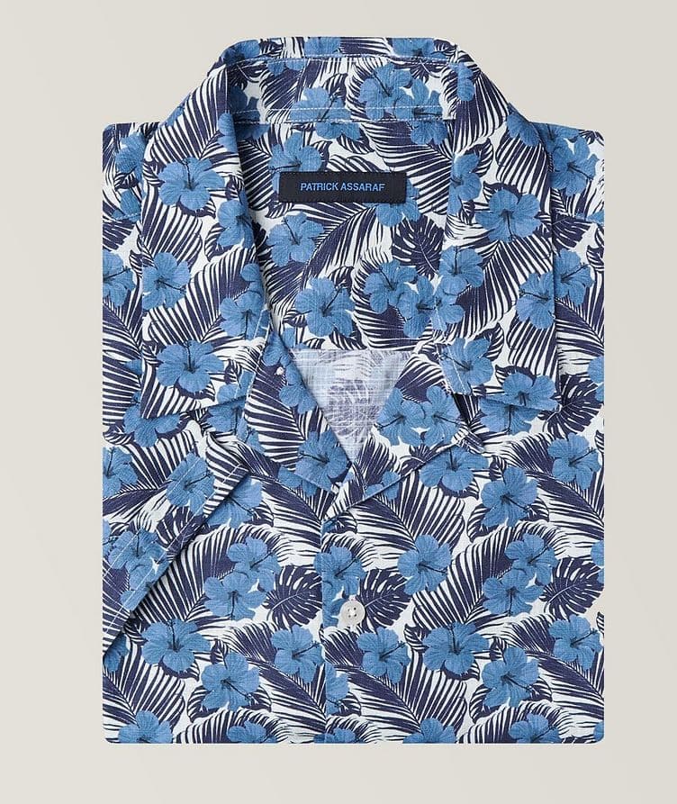 Palm Floral Cotton Sport Shirt image 0