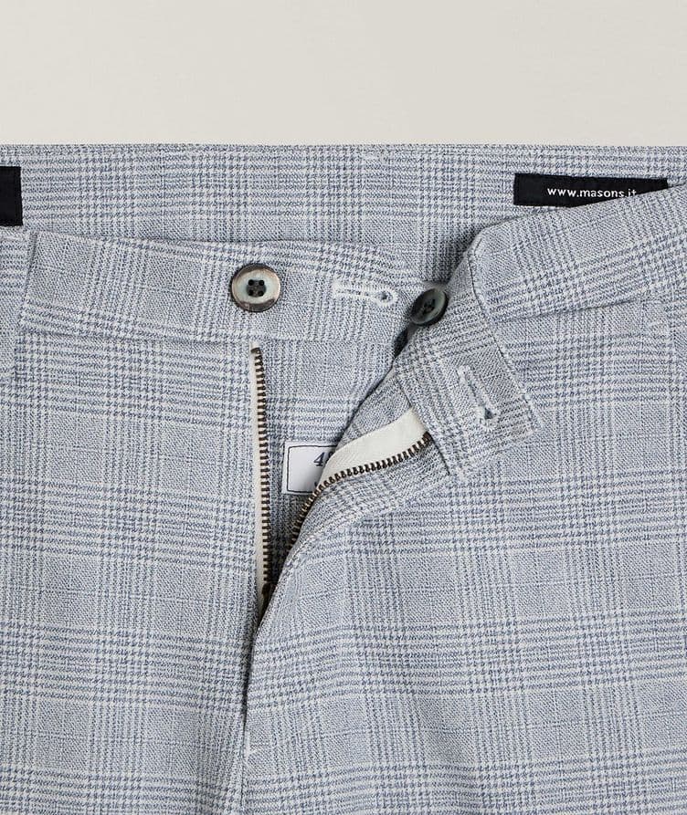 Torino Glen Check Twill Stretch-Cotton Chinos image 1