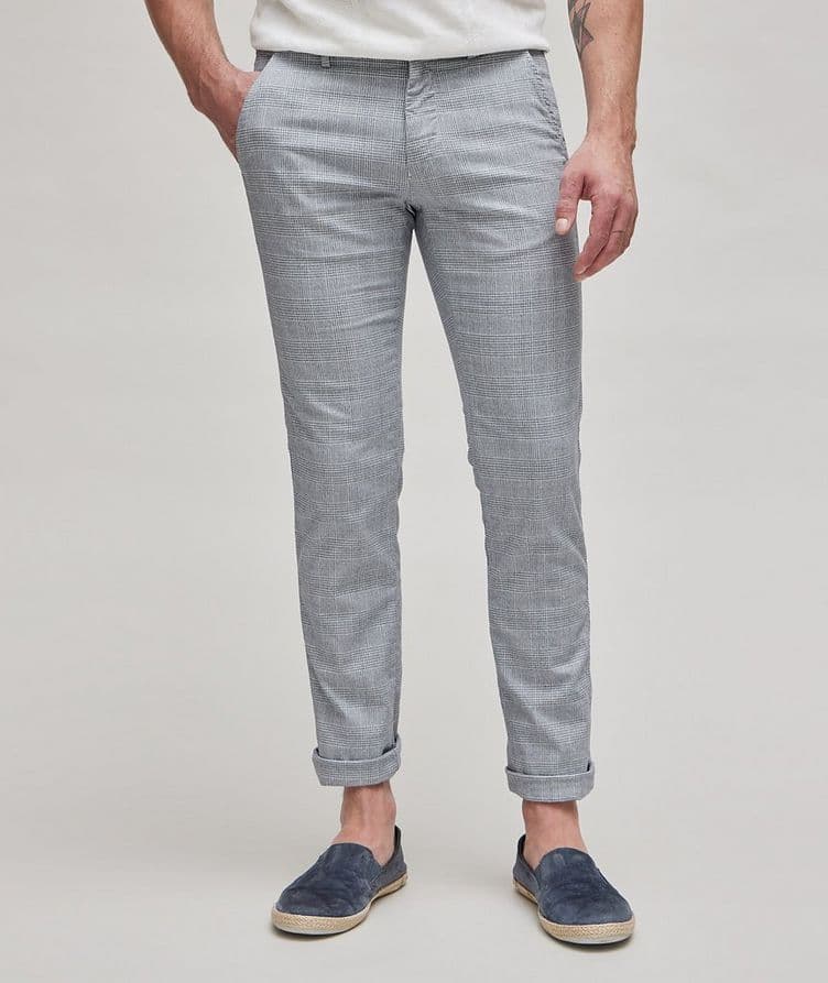 Torino Glen Check Twill Stretch-Cotton Chinos image 2