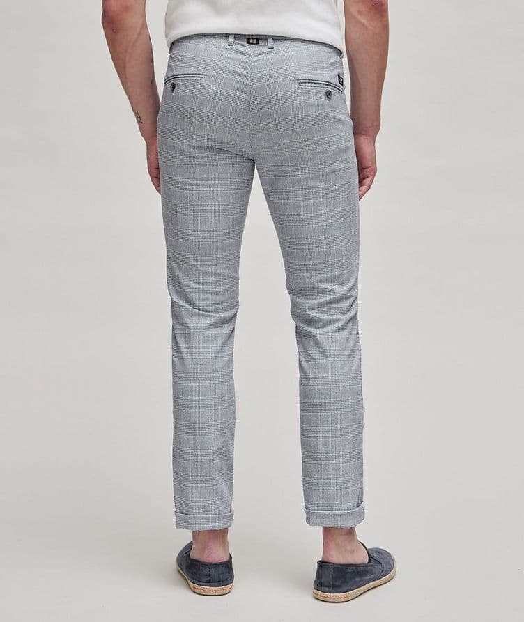 Torino Glen Check Twill Stretch-Cotton Chinos image 3