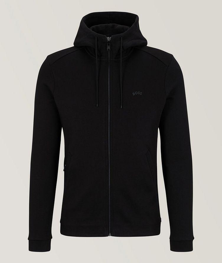 Interlock Cotton Piqué Hooded Sweater image 0