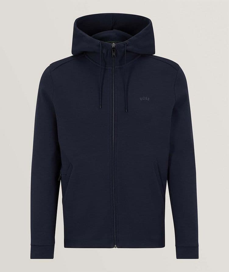 Interlock Cotton Piqué Hooded Sweater image 0