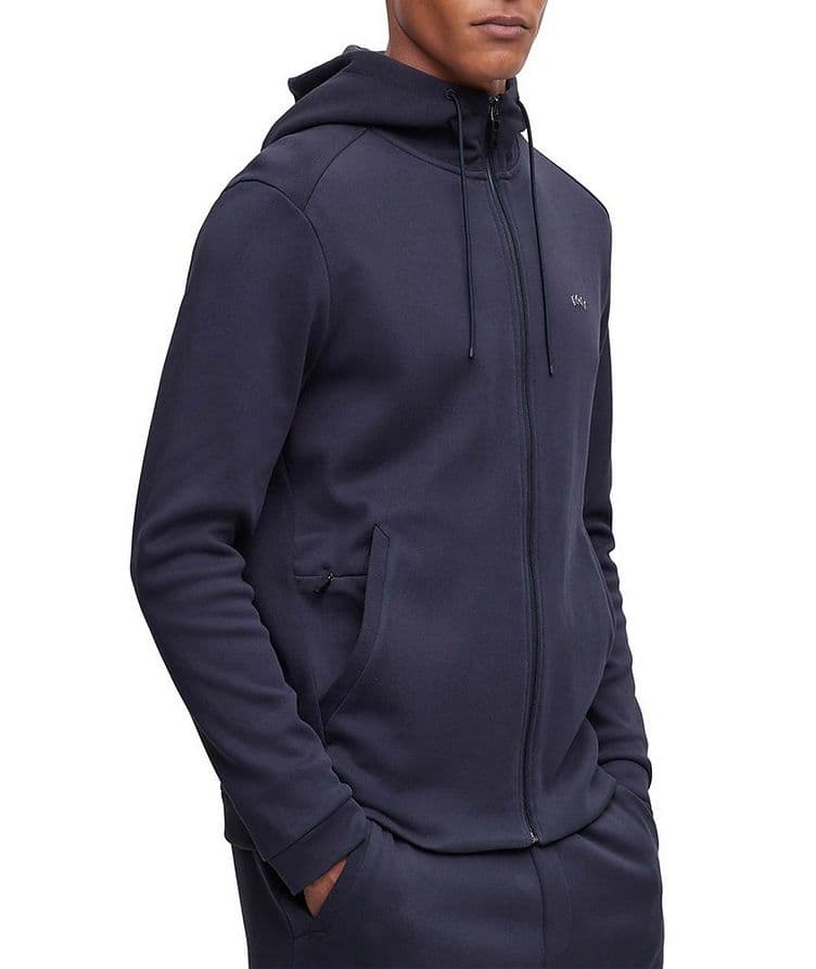 Interlock Cotton Piqué Hooded Sweater image 3