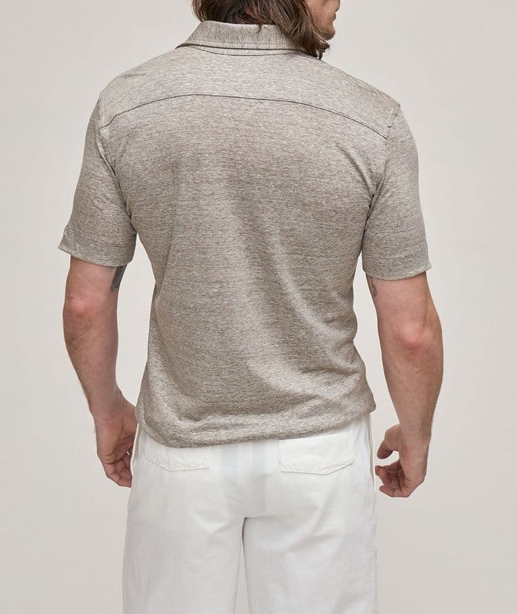 Heathered Virgin Wool-Linen Polo image 2