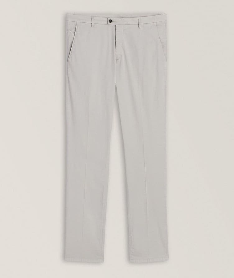 Garment Dyed Stretch Cotton-Silk Chinos  image 0