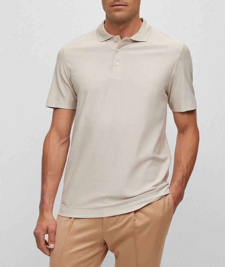 Basket Weave Cotton-Silk Polo image 1