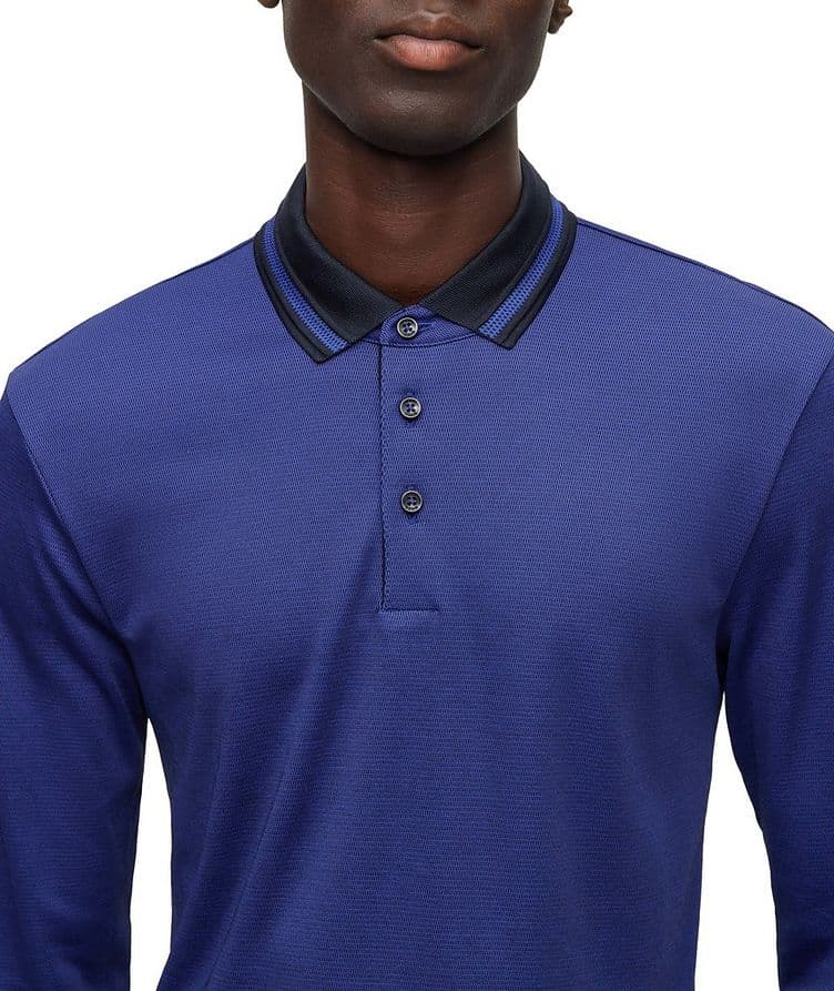 Pleins Long-Sleeve Cotton-Blend Polo image 3