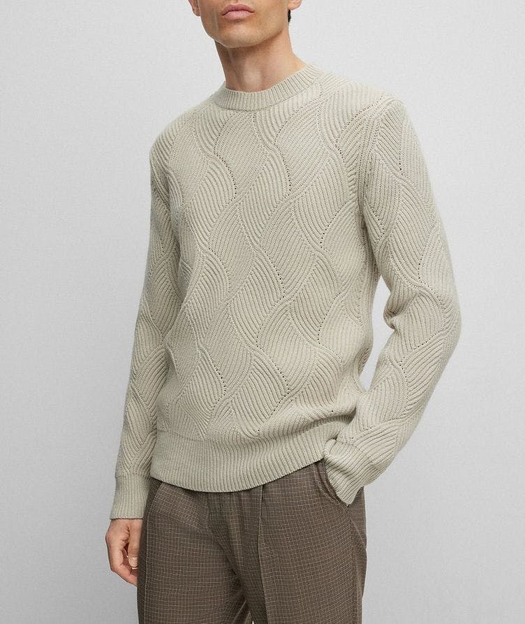 Geometric Virgin Wool-Cashmere Sweater image 1