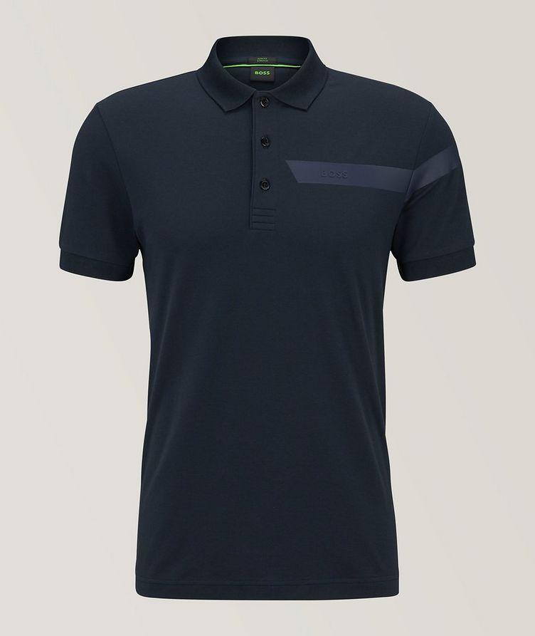 Slim-Fit Striped Logo Cotton-Blend Polo image 0