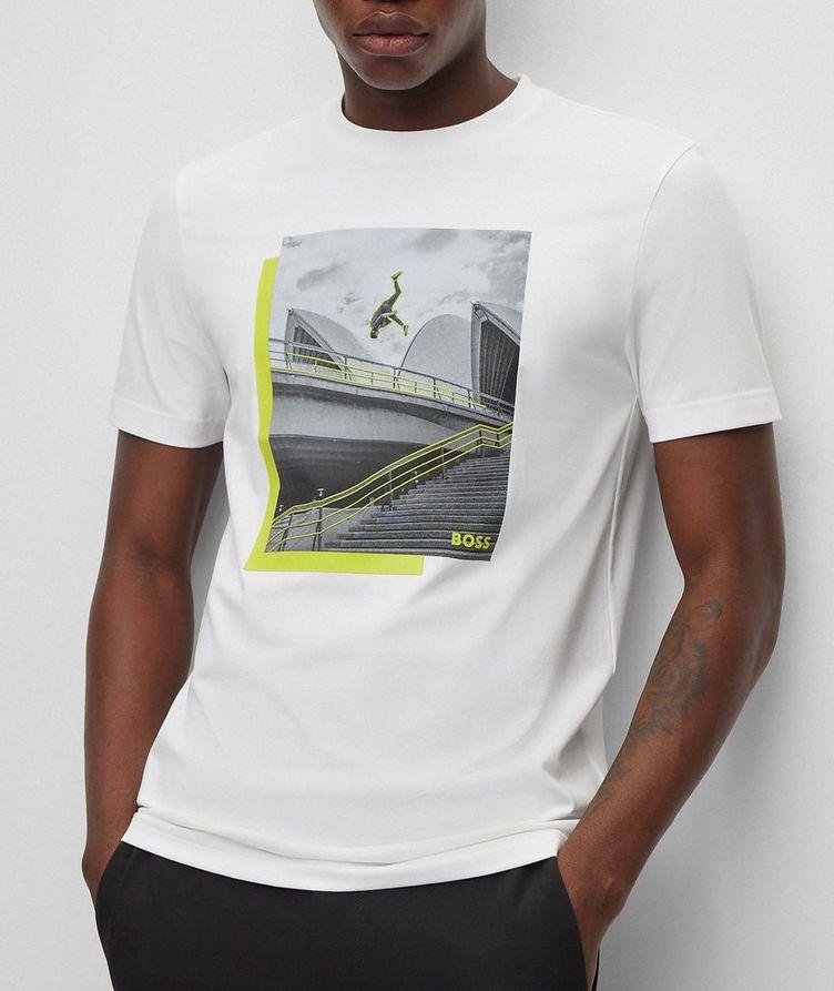 Photo Print Stretch-Jersey Cotton T-Shirt image 3