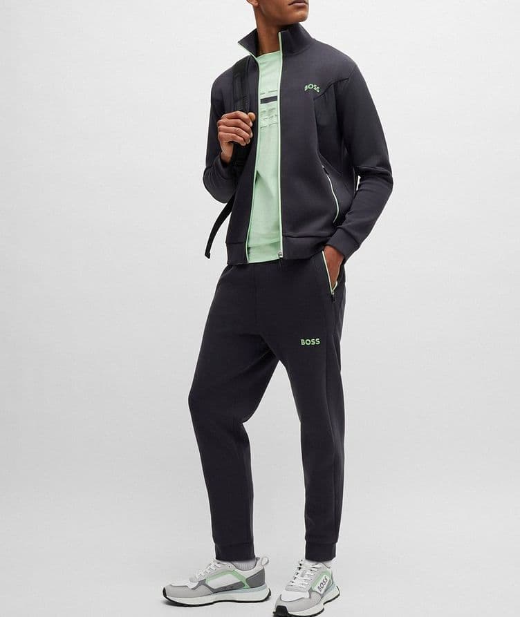 Pantalon sport en mélange de coton avec logo image 5