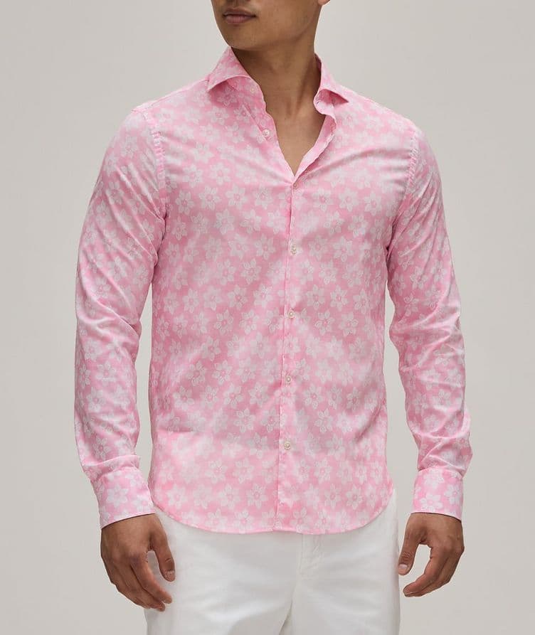 Floral Stretch-Cotton Sport Shirt  image 1