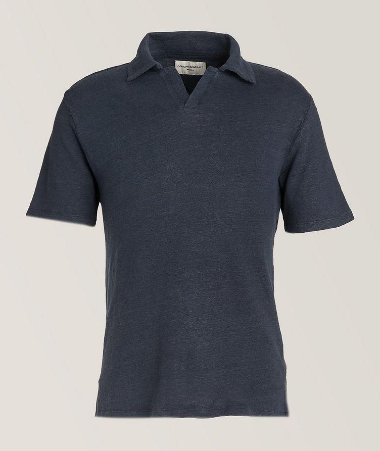 Simon Piece Dyed Stretch-Linen Polo image 0