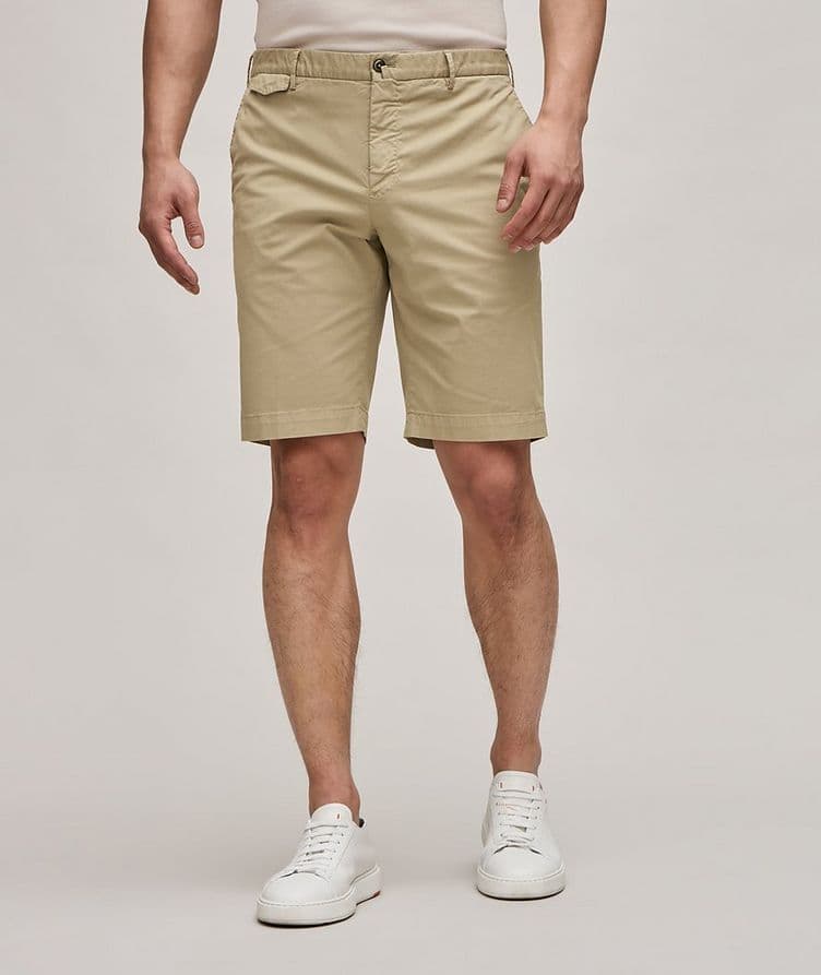 Cotton-Stretch Gabardine Bermuda Shorts image 1