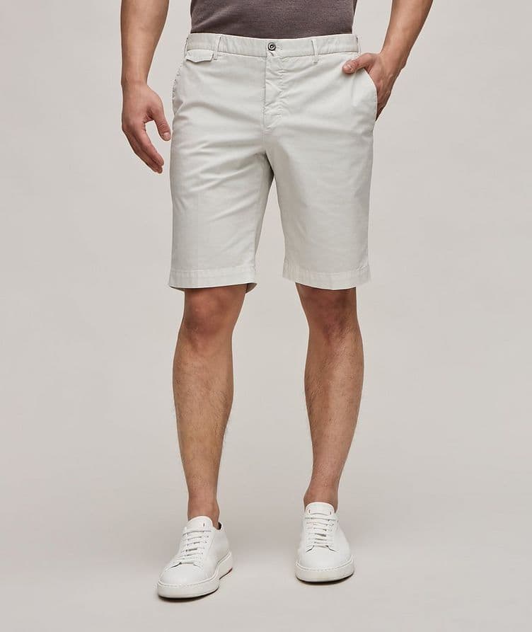 Cotton-Stretch Gabardine Bermuda Shorts image 1