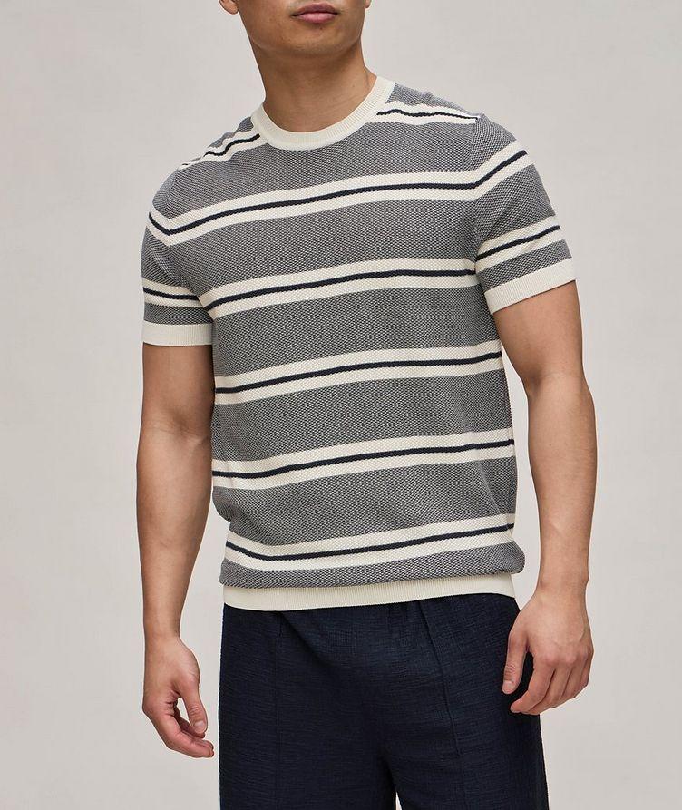 Vico Textured Stripe Cotton T-Shirt  image 1