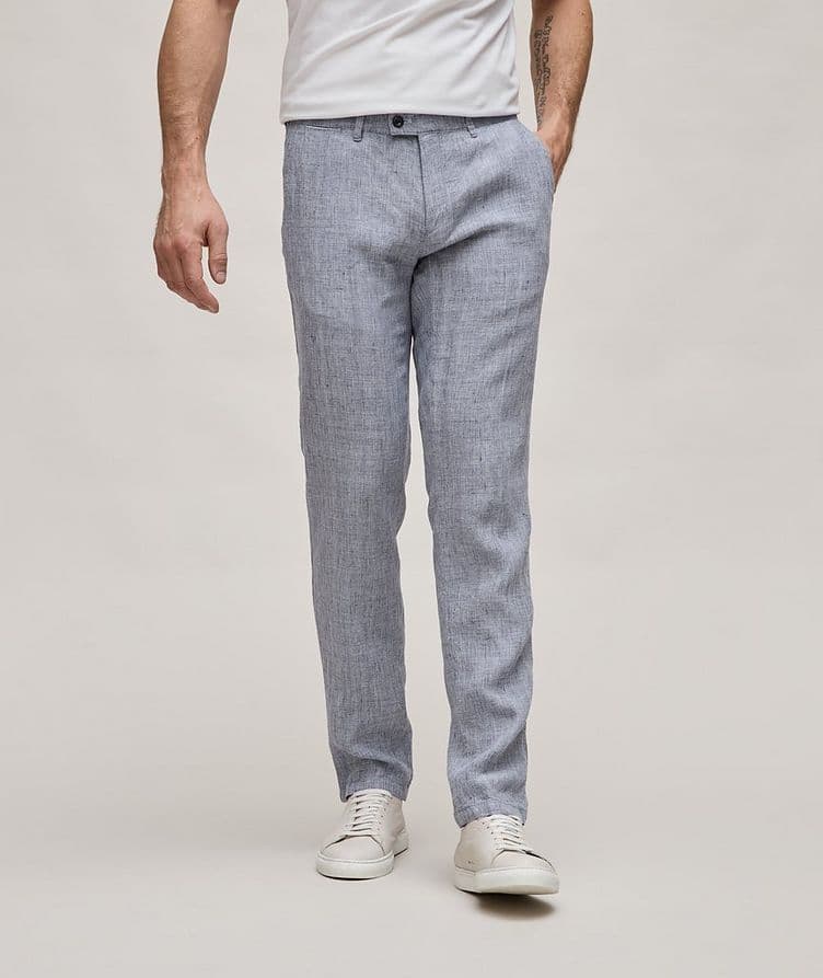 Felix Micro Check Linen Pants image 2