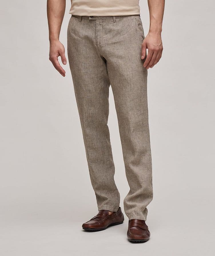 Felix Micro Check Linen Pants image 2