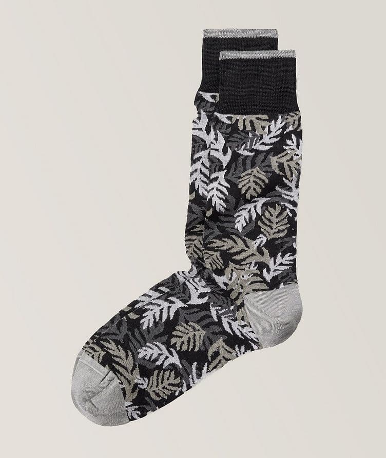 Chaussettes en mélange de coton mercerisé à motif géométrique image 0