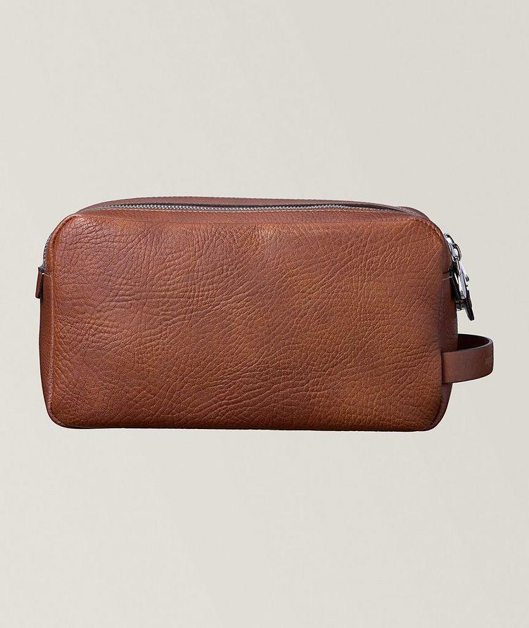 Grain Leather Toiletry Bag image 1