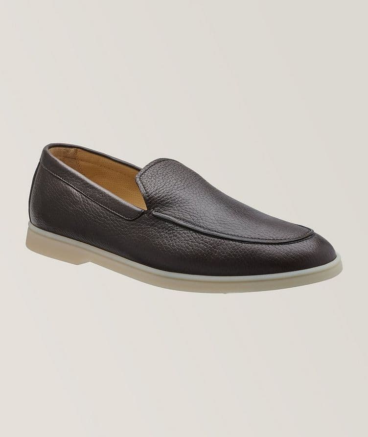 Panarea Pebbled Deerskin Leather Loafers image 0