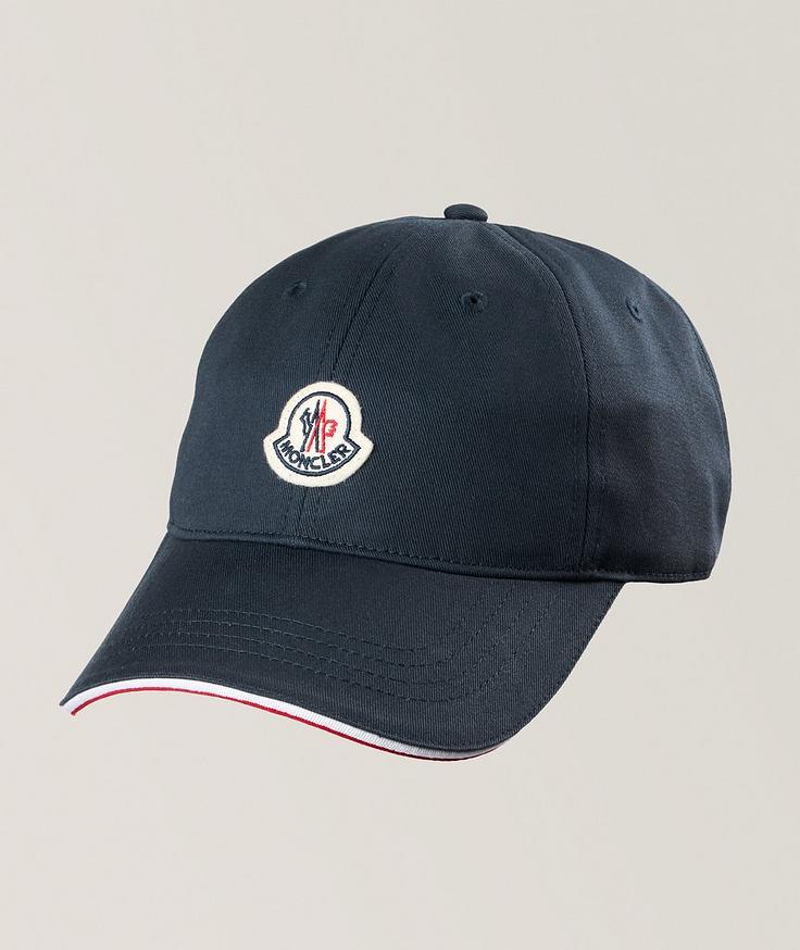 Moncler Logo Embroidered Cotton Baseball Cap 