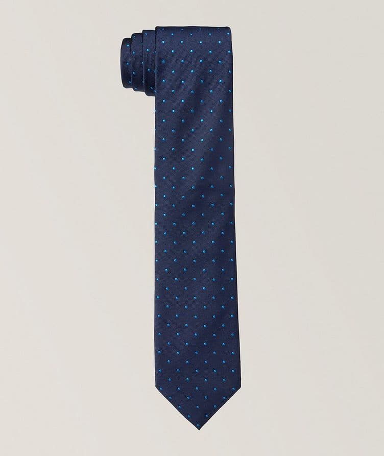 Polka Dot Cotton-Silk Tie  image 0