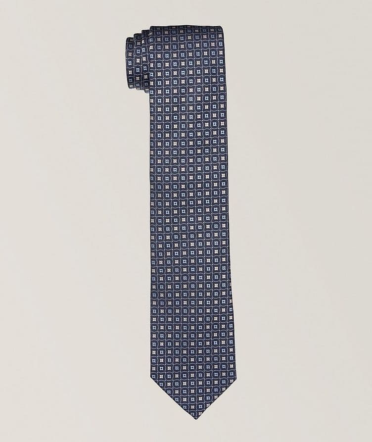 Neat Pattern Silk Tie  image 0