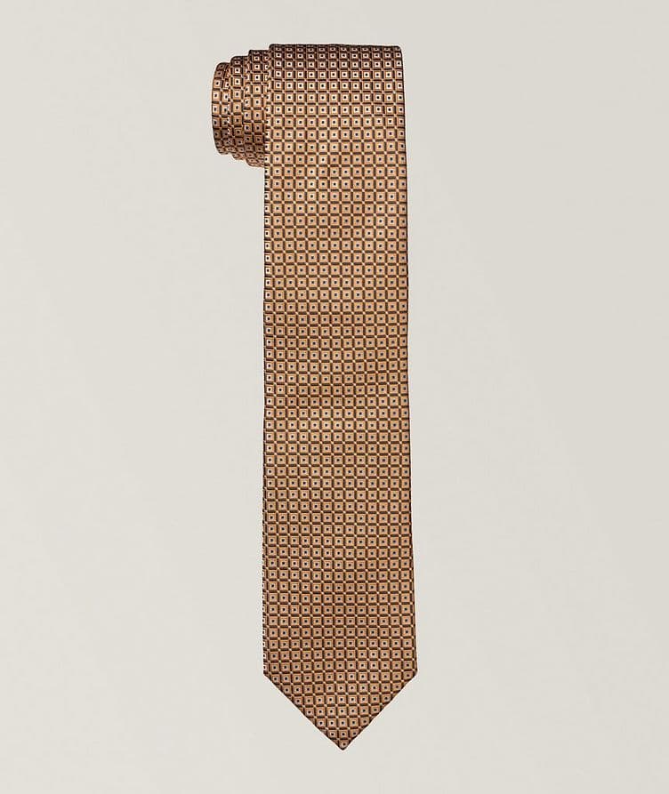 Geometric Neat Silk Tie image 0