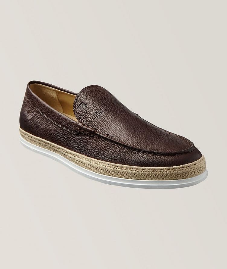 Grained Leather Espadrilles image 0