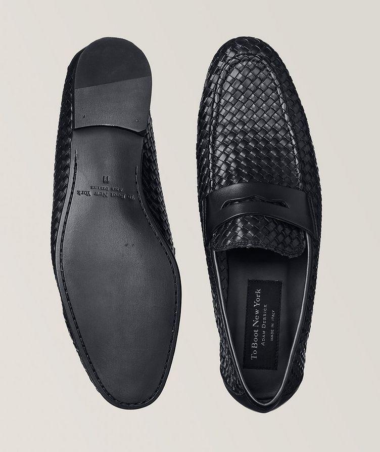 Zenith Burnished Woven Leather Penny Loafers image 2