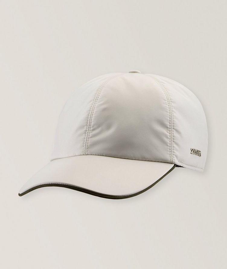 Metallic Logo Plaque Nylon Baseball Cap image 0