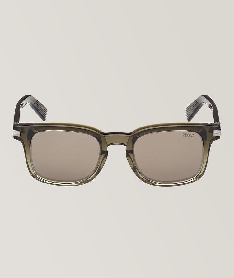 Transparent Acetate Square Sunglasses image 1