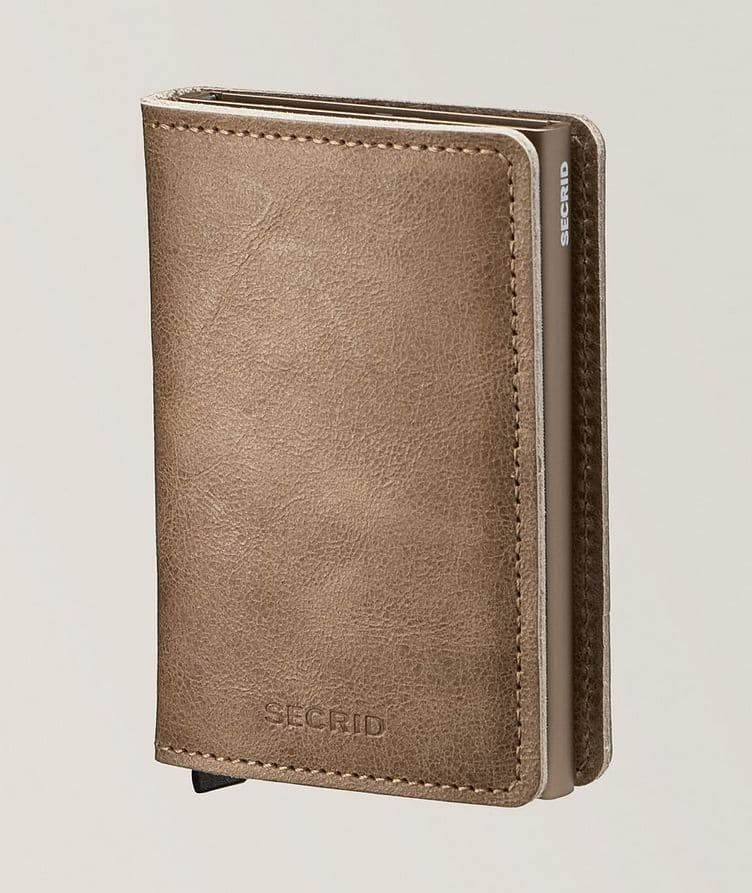 Vintage Leather Slim Wallet image 0