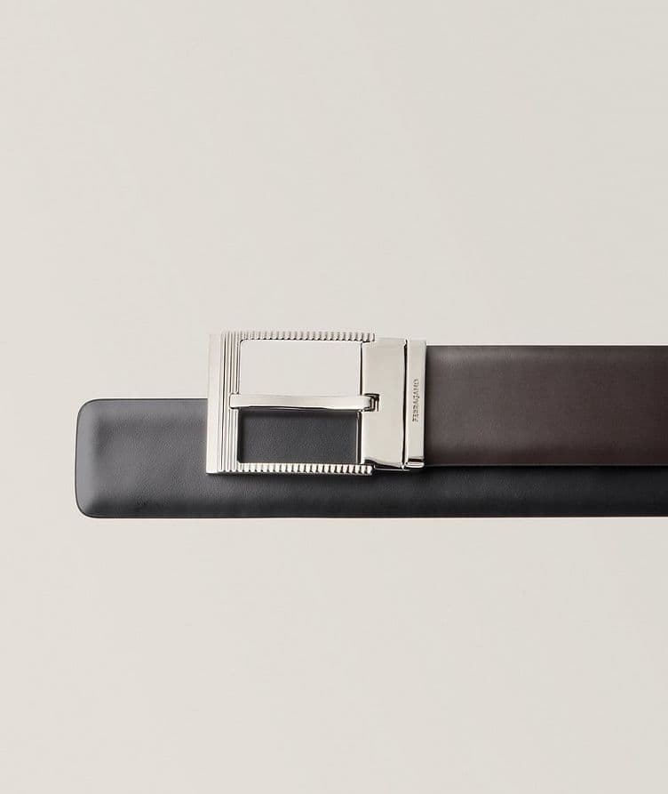 Reversible Polished Leather Pin-Buckle Belt  image 1