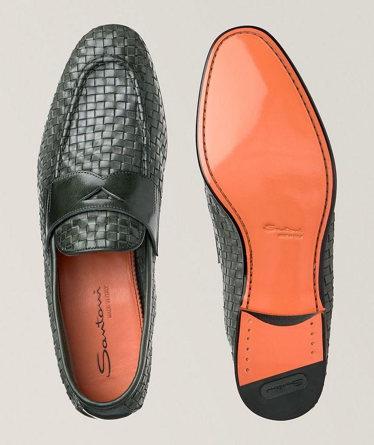 Carlos Woven Leather Penny Loafers image 2