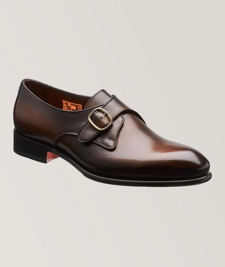 Santoni Flâneur Carter en cuir poli